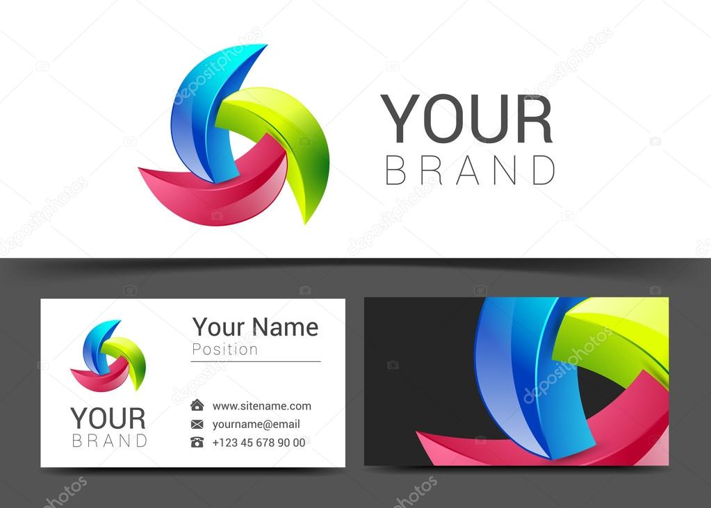 Vector abstract bright business card banner design templates.
