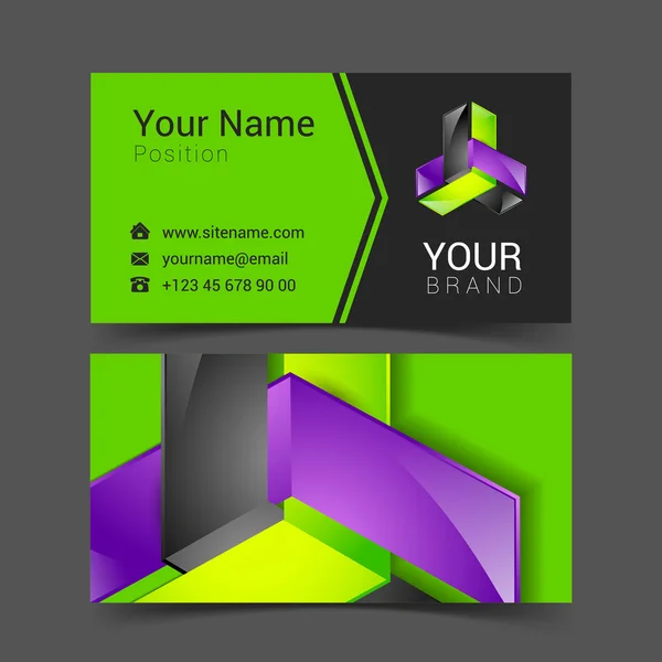 Modelo de design criativo de cartão de visita logotipo de identidade corporativa —  Vetores de Stock