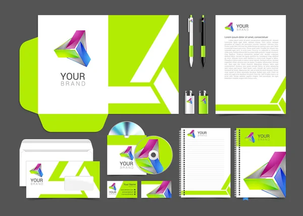 Plantilla de identidad corporativa estilo de empresa brandbook — Vector de stock