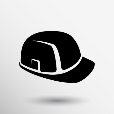inşaat kask simge vektör düğme logo simge kavramı