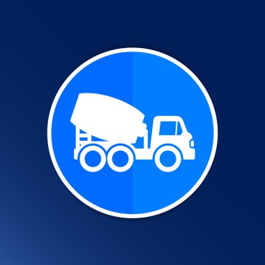 Beton Mikser simge vektör düğme logo sembol kavramı