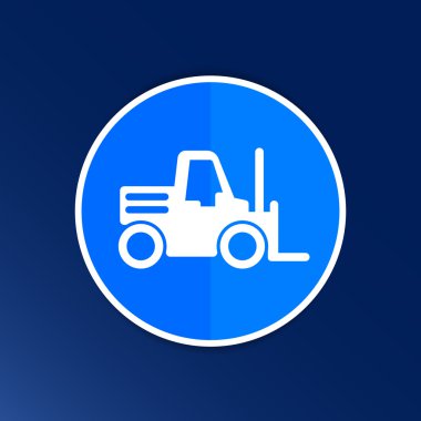 Forklift simge vektör düğme logo simge kavramı