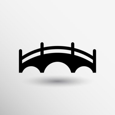 Köprü simge vektör düğme logo simge kavramı