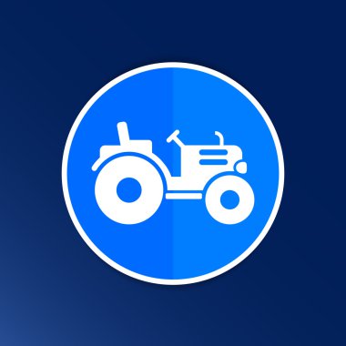 Traktör simge vektör düğme logo simge kavramı