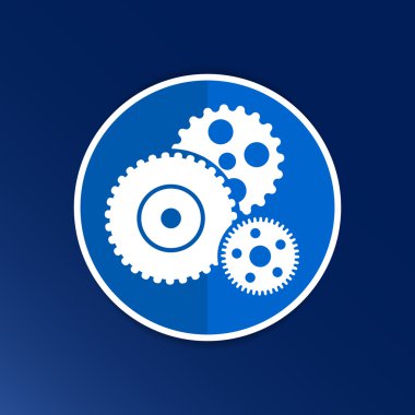 dişli simge vektör düğme logo simge kavramı