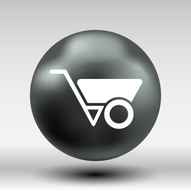 el arabası simge vektör düğme logo simge kavramı