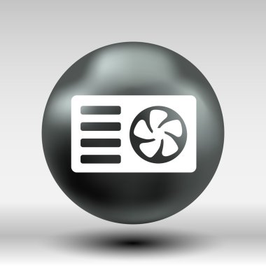 Klima simge vektör düğme logo simge kavramı