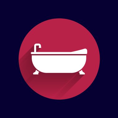 Küvet banyo simge vektör düğme logo simge kavramı