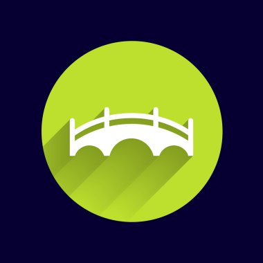Köprü simge vektör düğme logo simge kavramı