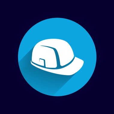 inşaat kask simge vektör düğme logo simge kavramı