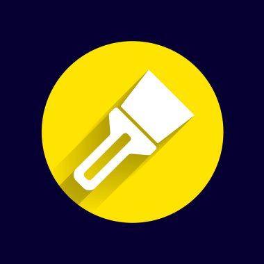 Geniş spatula simge vektör düğme logo simge kavramı