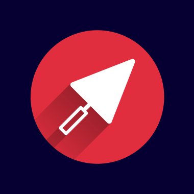 Sıvama mala simge vektör düğme logo simge