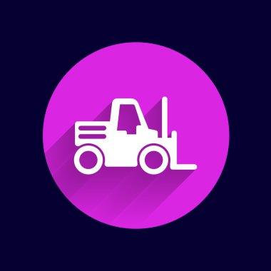Forklift simge vektör düğme logo simge kavramı