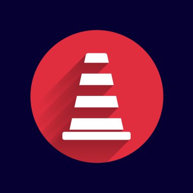 yol koni çit simge vektör düğme logo simge