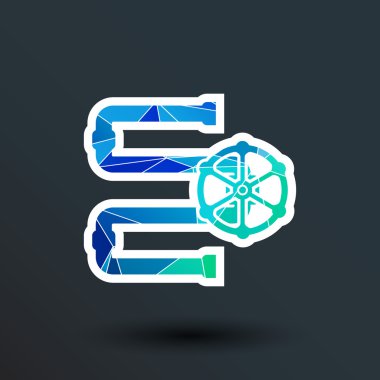 Water Pipeline Business  icon vector button logo symbol concept clipart