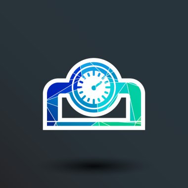 Endüstriyel Vana simge vektör düğme logo simge kavramı ölçmek