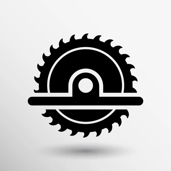 Icono de sierra circular vector botón logotipo símbolo concepto — Vector de stock