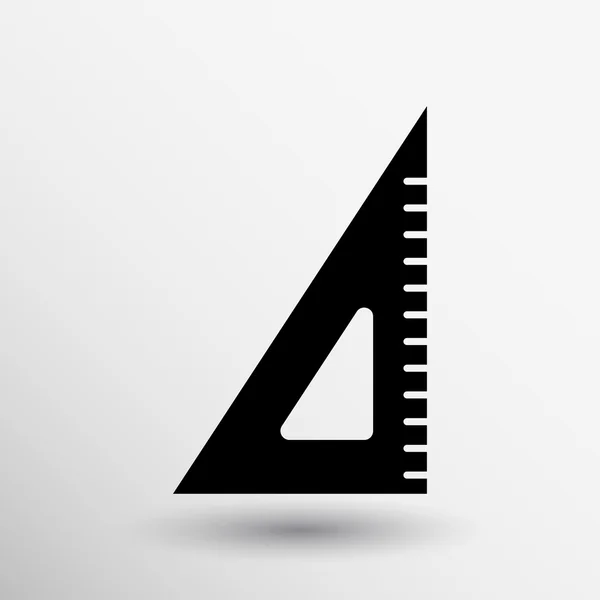 Das Lineal-Dreieck Symbol-Taste Logo Symbol-Konzept — Stockvektor