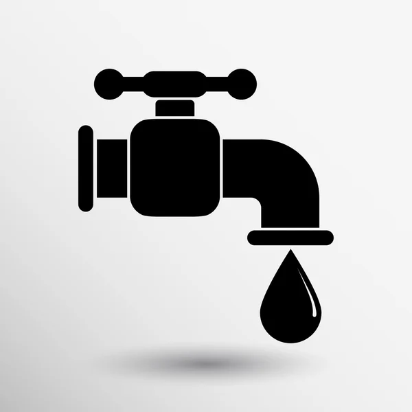 Icona del rubinetto simbolo del logo del pulsante vettoriale concetto — Vettoriale Stock