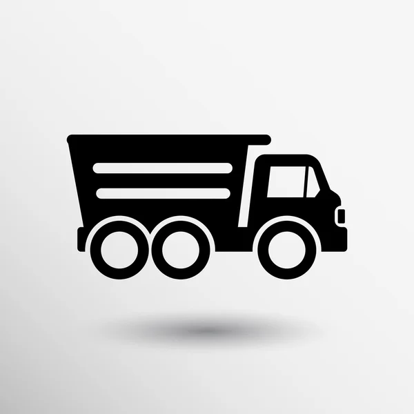 Caminhão basculante construção ícone vetor botão logotipo símbolo conceito —  Vetores de Stock