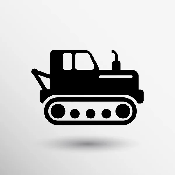 Crawler tracteur icône vecteur bouton logo symbole concept — Image vectorielle