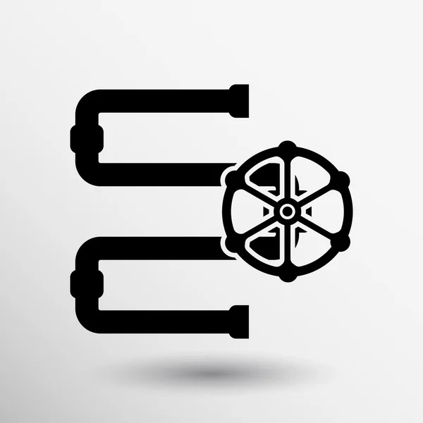 Acqua Pipeline Business icona vettoriale pulsante logo simbolo concetto — Vettoriale Stock