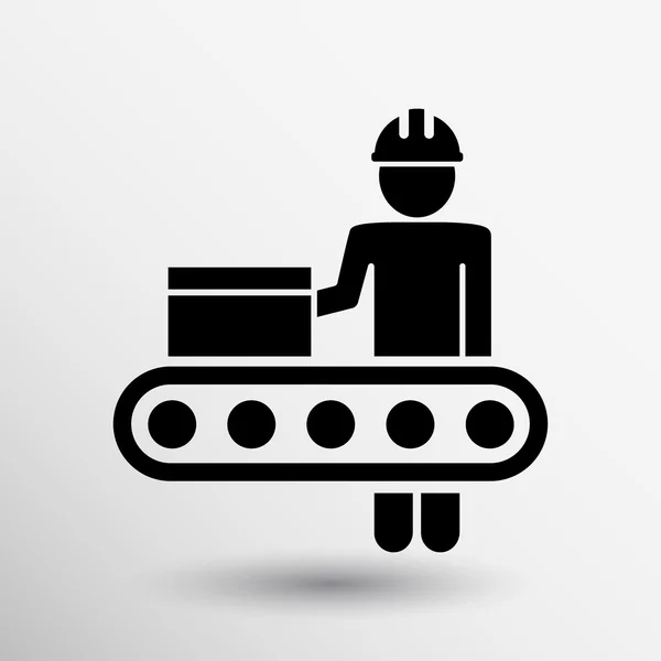 Engineering workshop industriële activiteit pictogram logo symbool — Stockvector