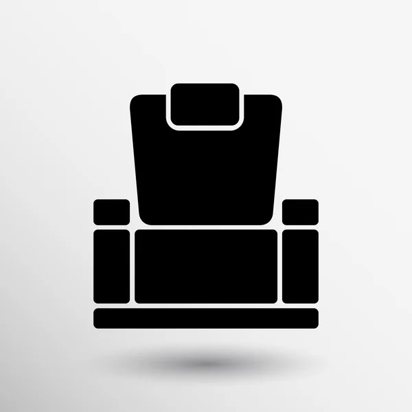 Chair icon vector button logo symbol concept — Stock Vector