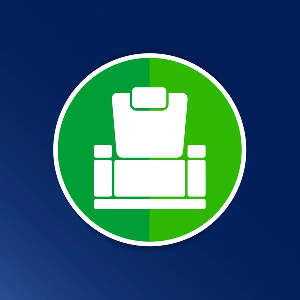 Sedia icona vettoriale pulsante logo simbolo concetto — Vettoriale Stock