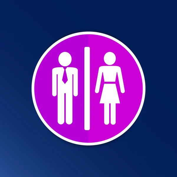 Man kvinna restroom sign ikonen vektor knappen logotyp symbol koncept — Stock vektor