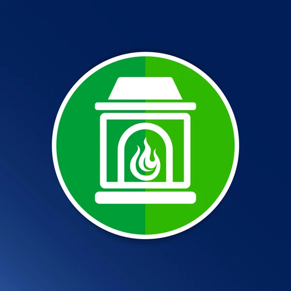 Icono de chimenea vector botón logotipo símbolo concepto — Vector de stock