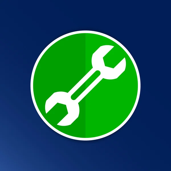 Csavarkulcs Tools ikon elszigetelt vektor gomb logo szimbólum — Stock Vector