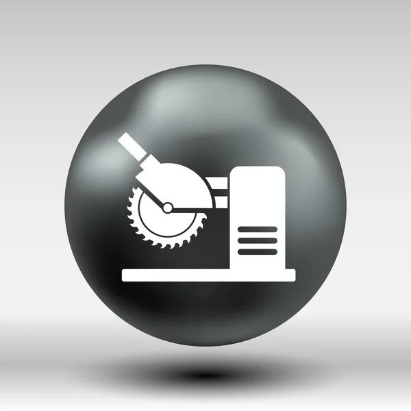 Herramienta de sierra icono vector botón logotipo símbolo concepto — Archivo Imágenes Vectoriales