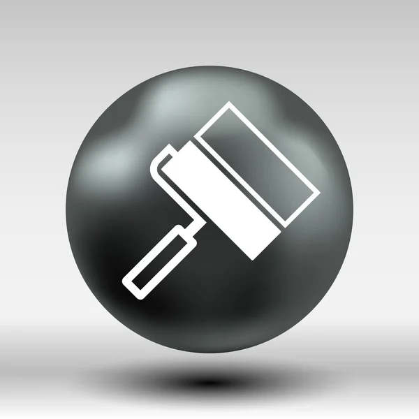 Paint roller icon. Flat vector illustrator logo symbol — Stock Vector