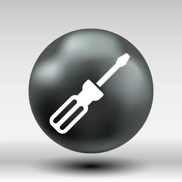 Pictogram van schroevendraaier vector knop logo symbool concept — Stockvector