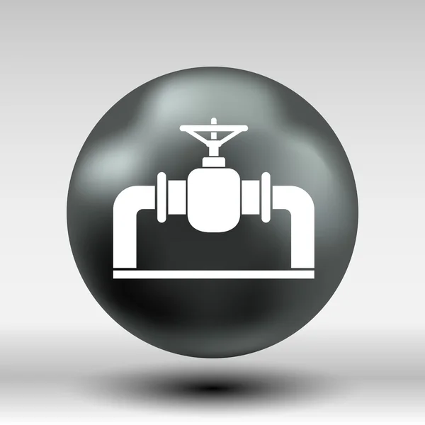 Rurociąg wektor ikona przycisk symbol koncepcja logo — Wektor stockowy