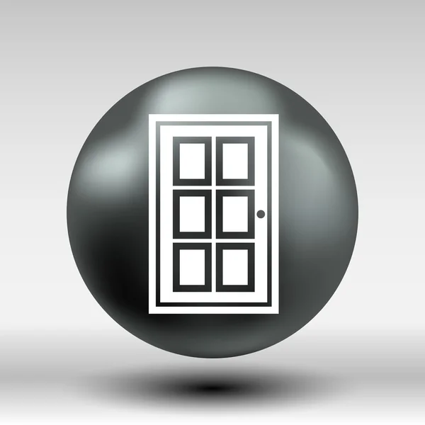 ドアのアイコン ベクトル ボタン ロゴコンセプトのシンボル — ストックベクタ