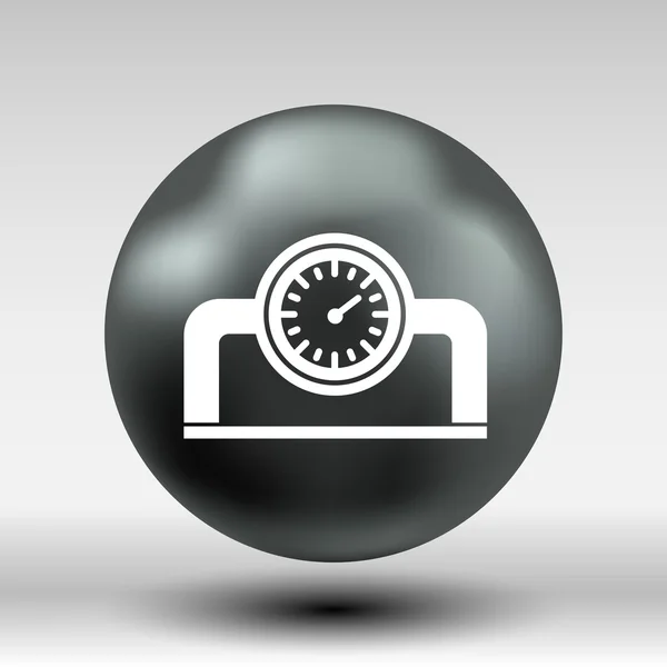 Gauge industrial valve icon vector button logo symbol concept — Stock Vector