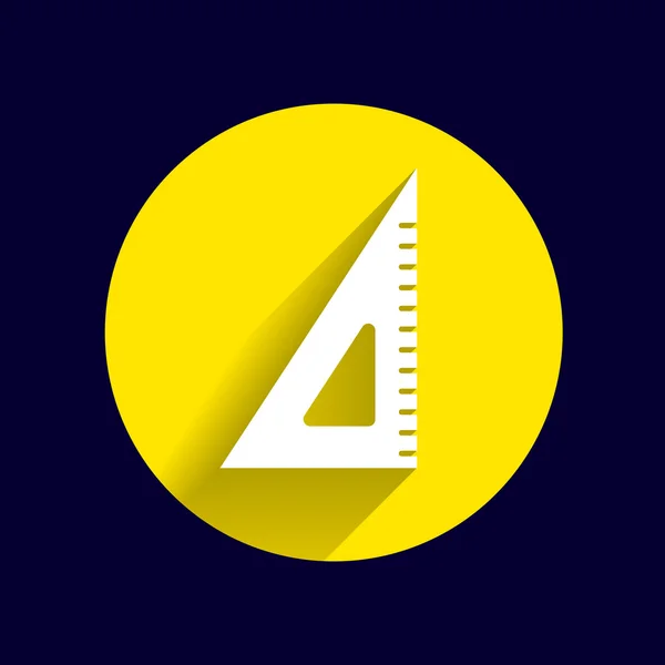 Il concetto del simbolo del logo del pulsante icona triangolo del righello — Vettoriale Stock