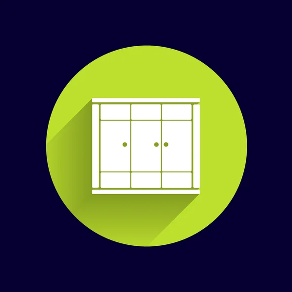 Ντουλάπα εικόνα διάνυσμα κουμπί λογότυπο σύμβολο έννοια — Διανυσματικό Αρχείο