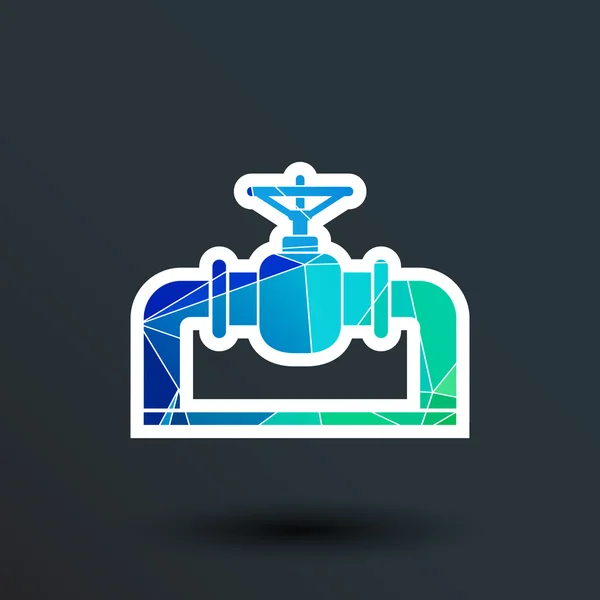 パイプライン アイコン ベクトル ボタン ロゴ シンボル コンセプト — ストックベクタ