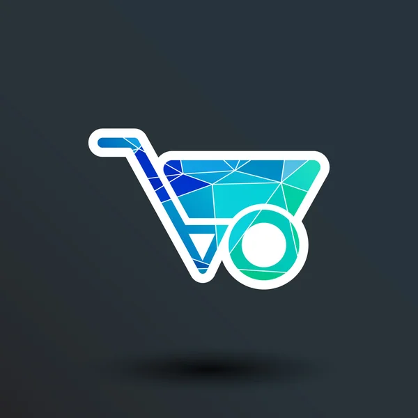 Ícone de carrinho de mão vetor botão logotipo símbolo conceito —  Vetores de Stock