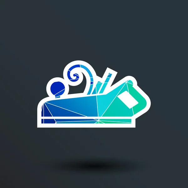 Jointer plano icono vector botón logotipo símbolo concepto — Vector de stock