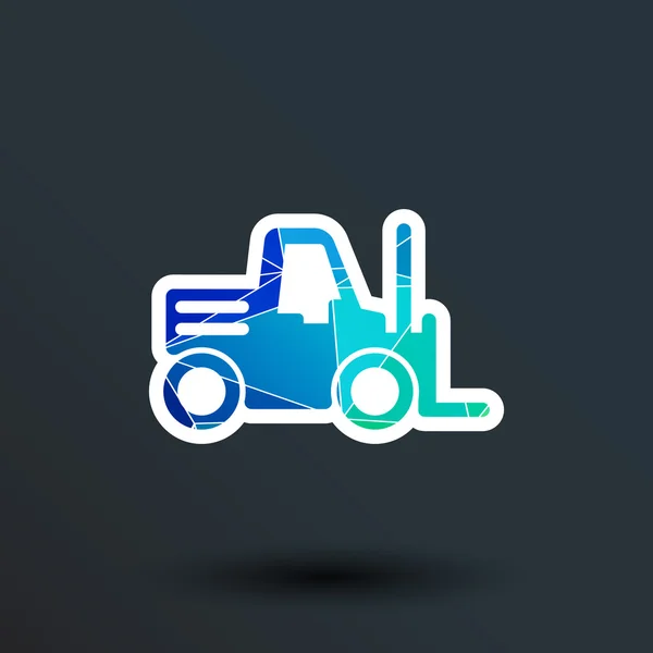 Icône de chariot élévateur bouton vectoriel logo symbole concept — Image vectorielle