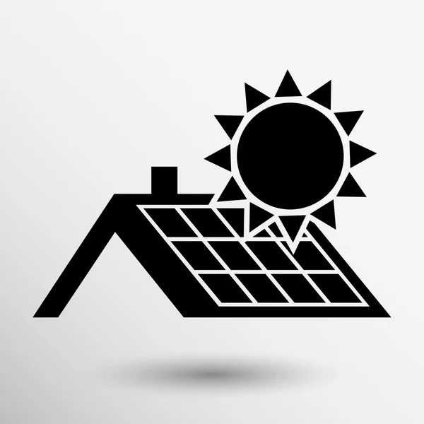 Solar panels roof icon vector button logo symbol concept — Stock Illustration Solar panels roof icon vector button logo symbol concept Vector Graphics