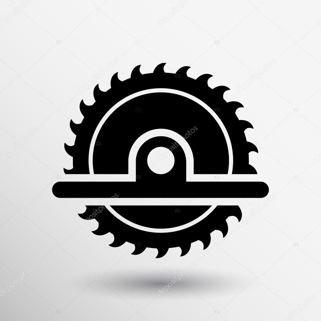 Circular Saw icon vector button logo symbol concept.