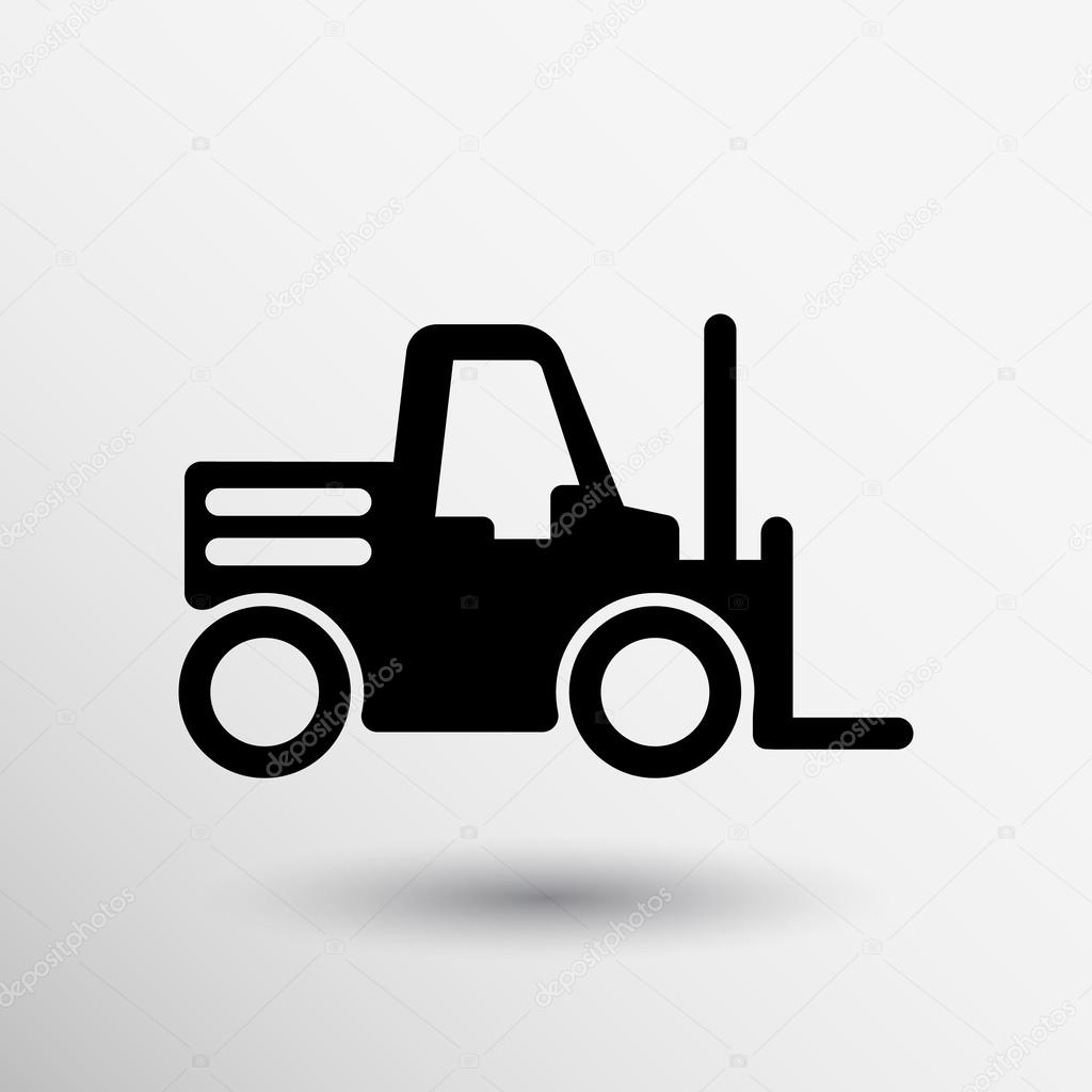 Forklift icon vector button logo symbol concept.