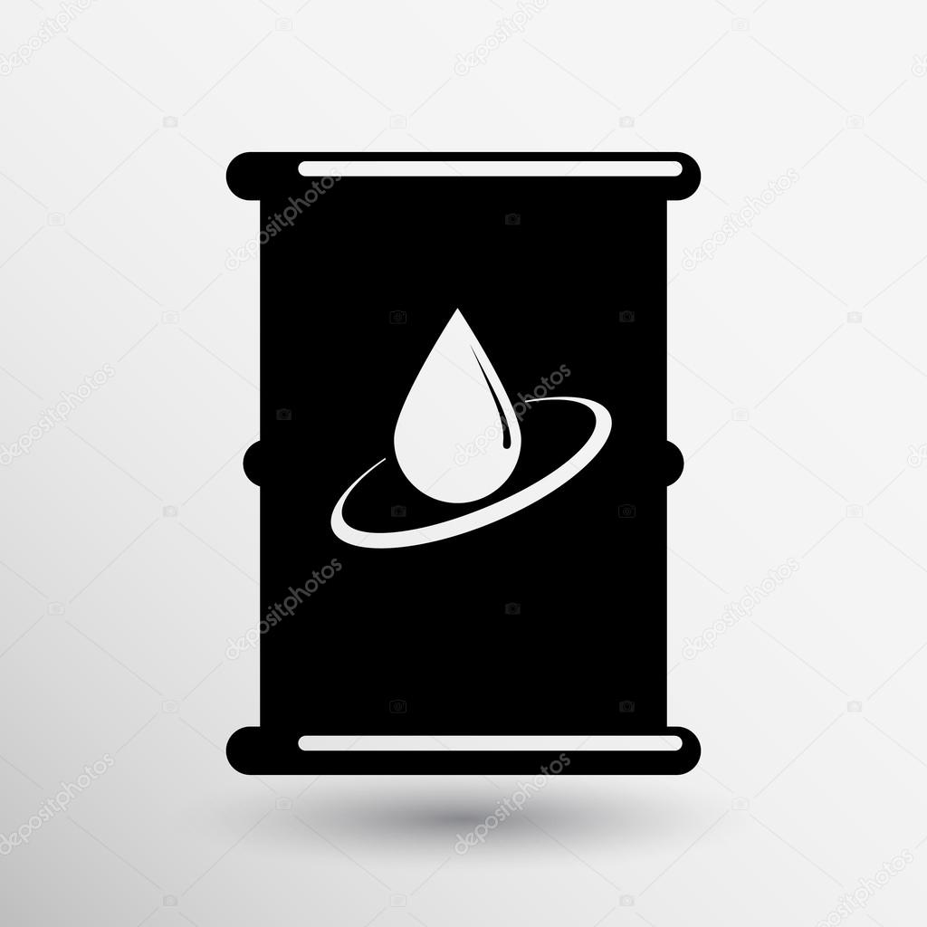 Oil barrel icon vector button logo symbol concept.