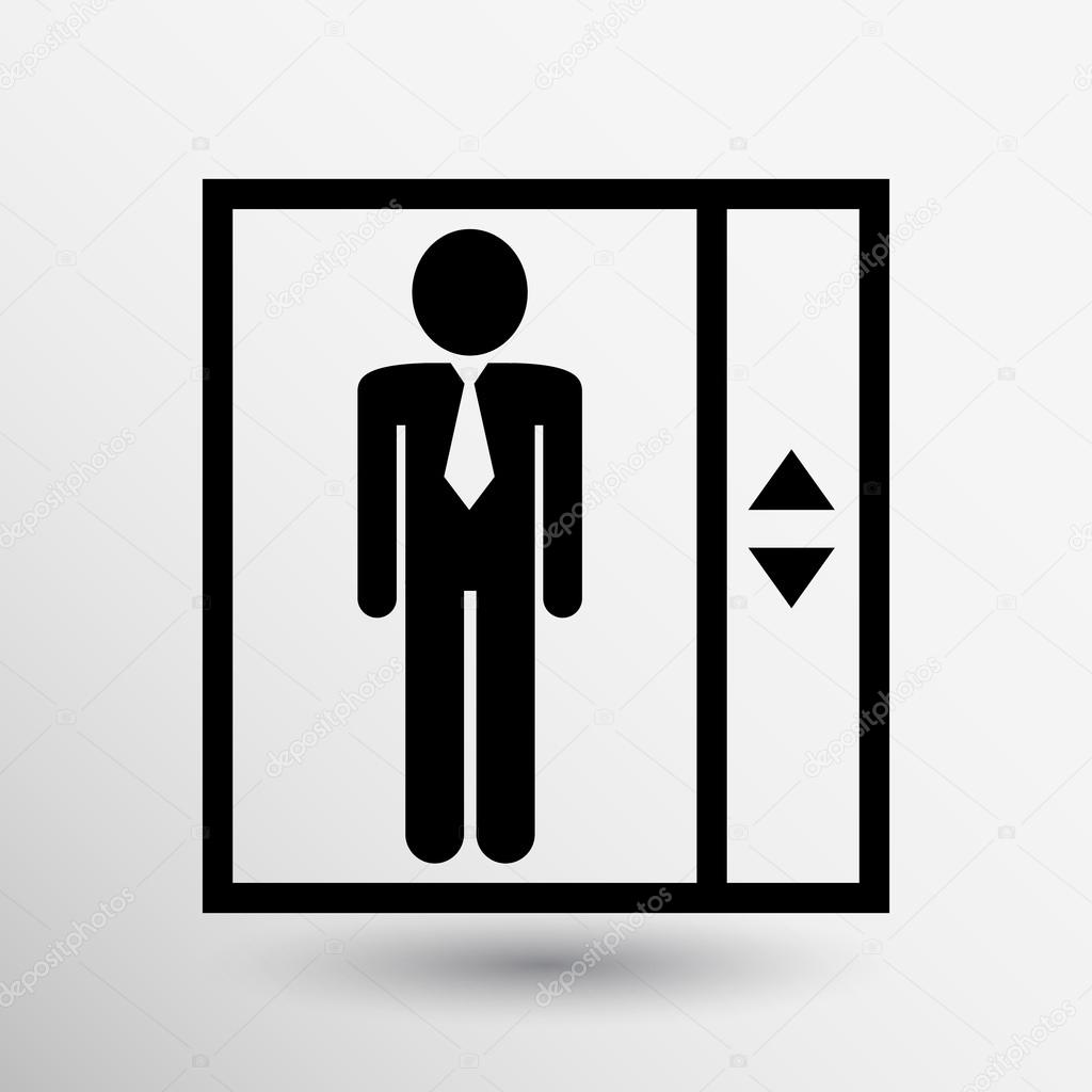 elevator icon vector button logo symbol concept