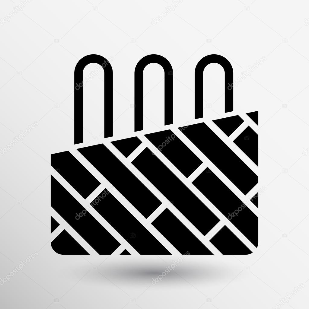 heated floor service icon vector button logo symbol concept